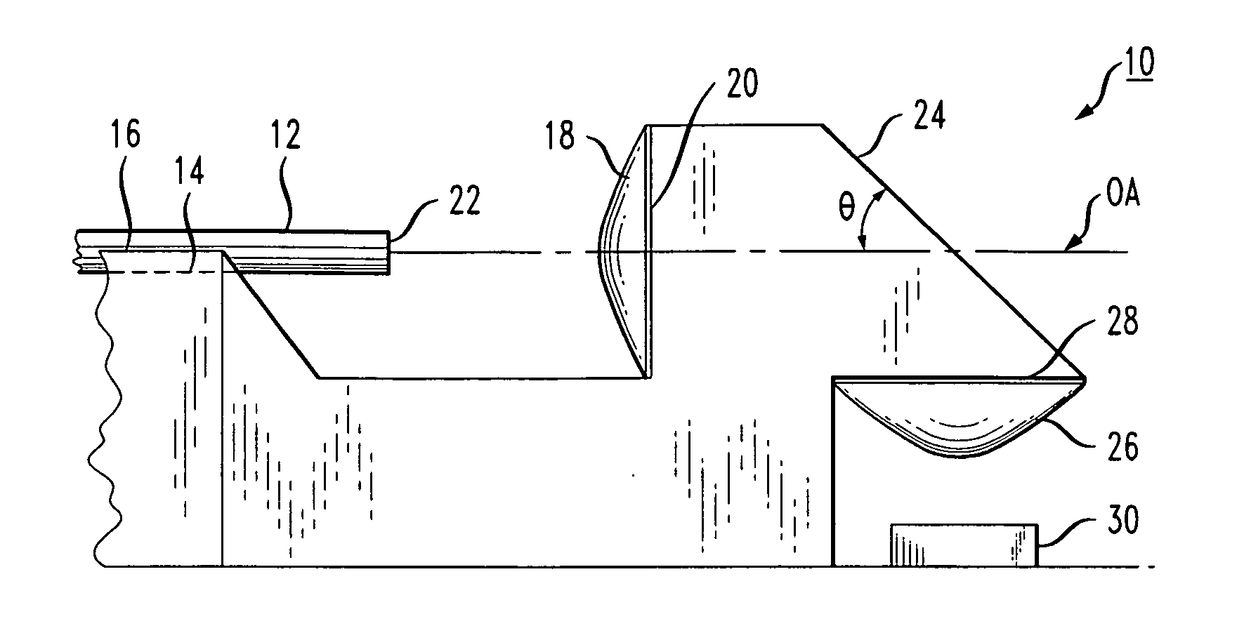 Dual-lensed unitary optical receiver assembly