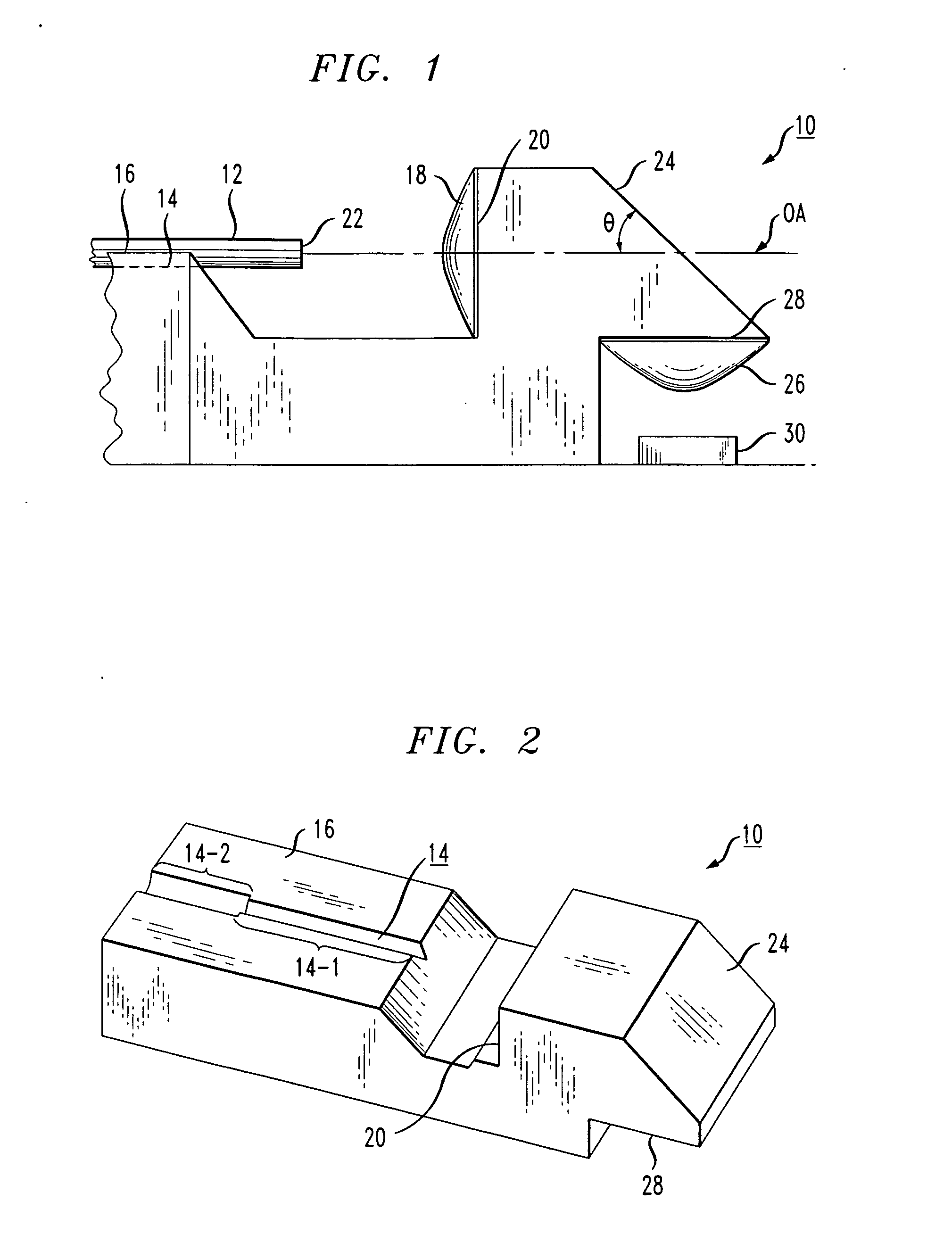 Dual-lensed unitary optical receiver assembly