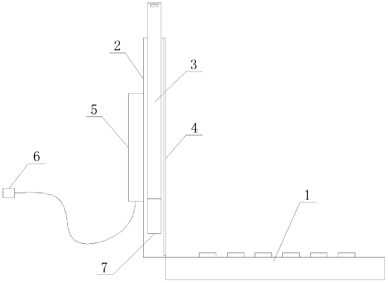 Device for moving computer teaching instrument