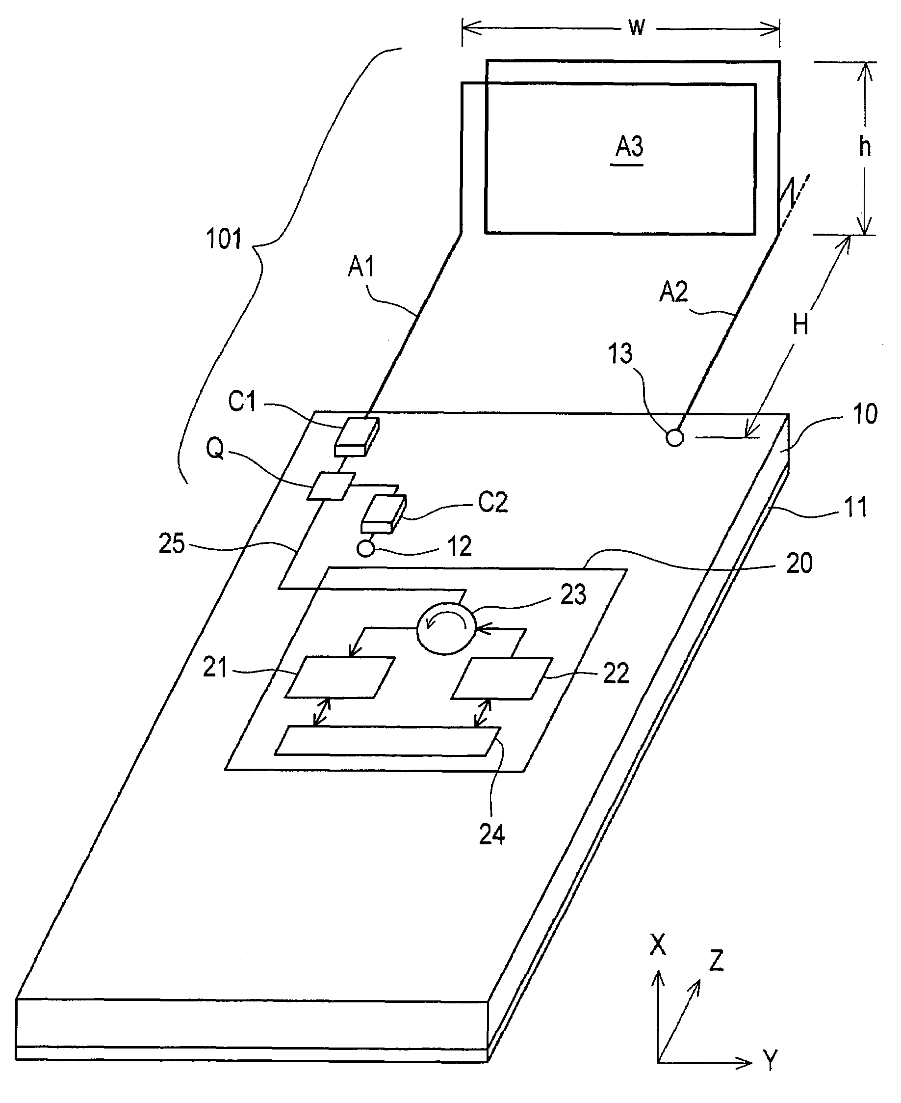 Antenna apparatus utilizing minute loop antenna and radio communication apparatus using the same antenna apparatus