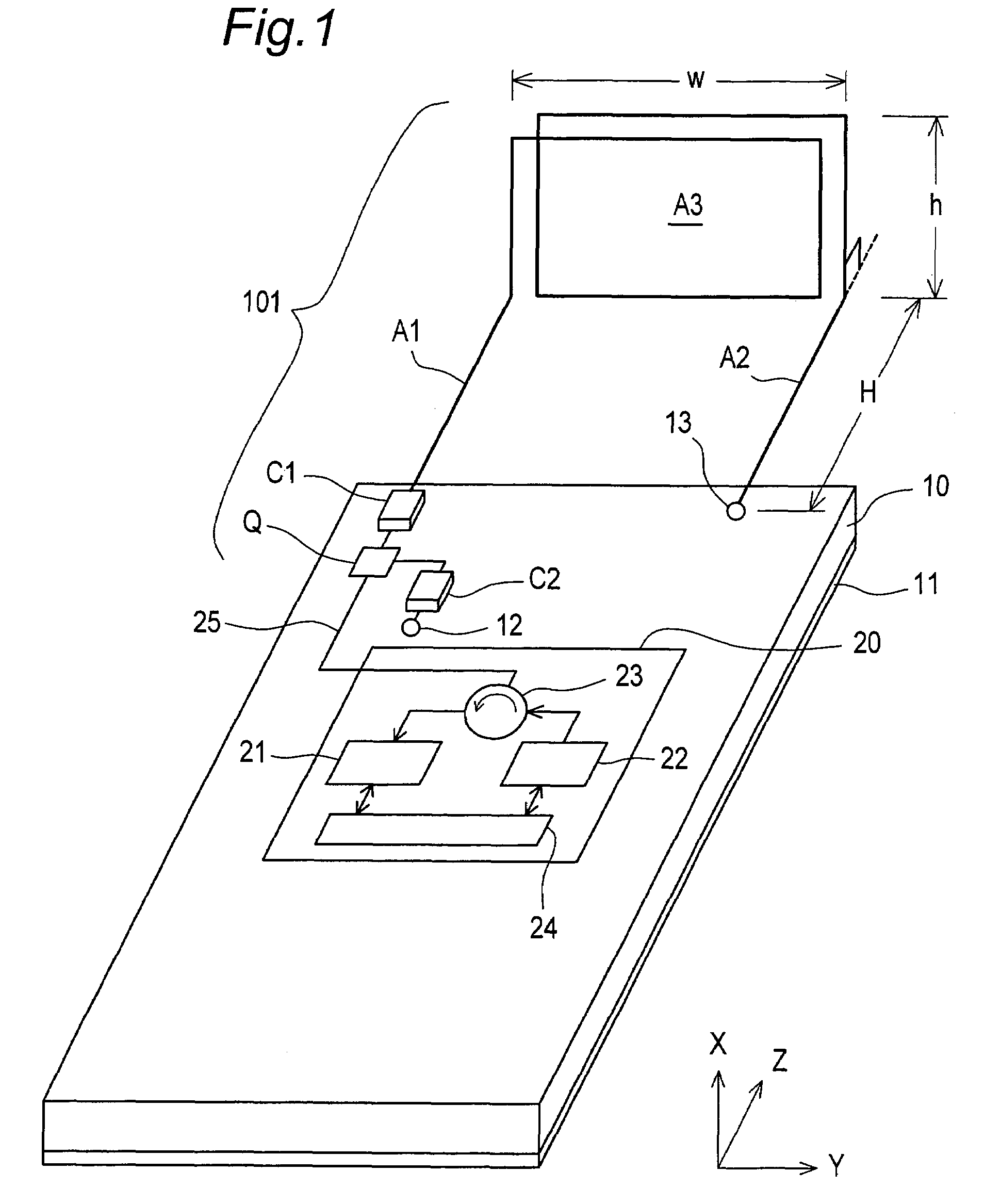 Antenna apparatus utilizing minute loop antenna and radio communication apparatus using the same antenna apparatus