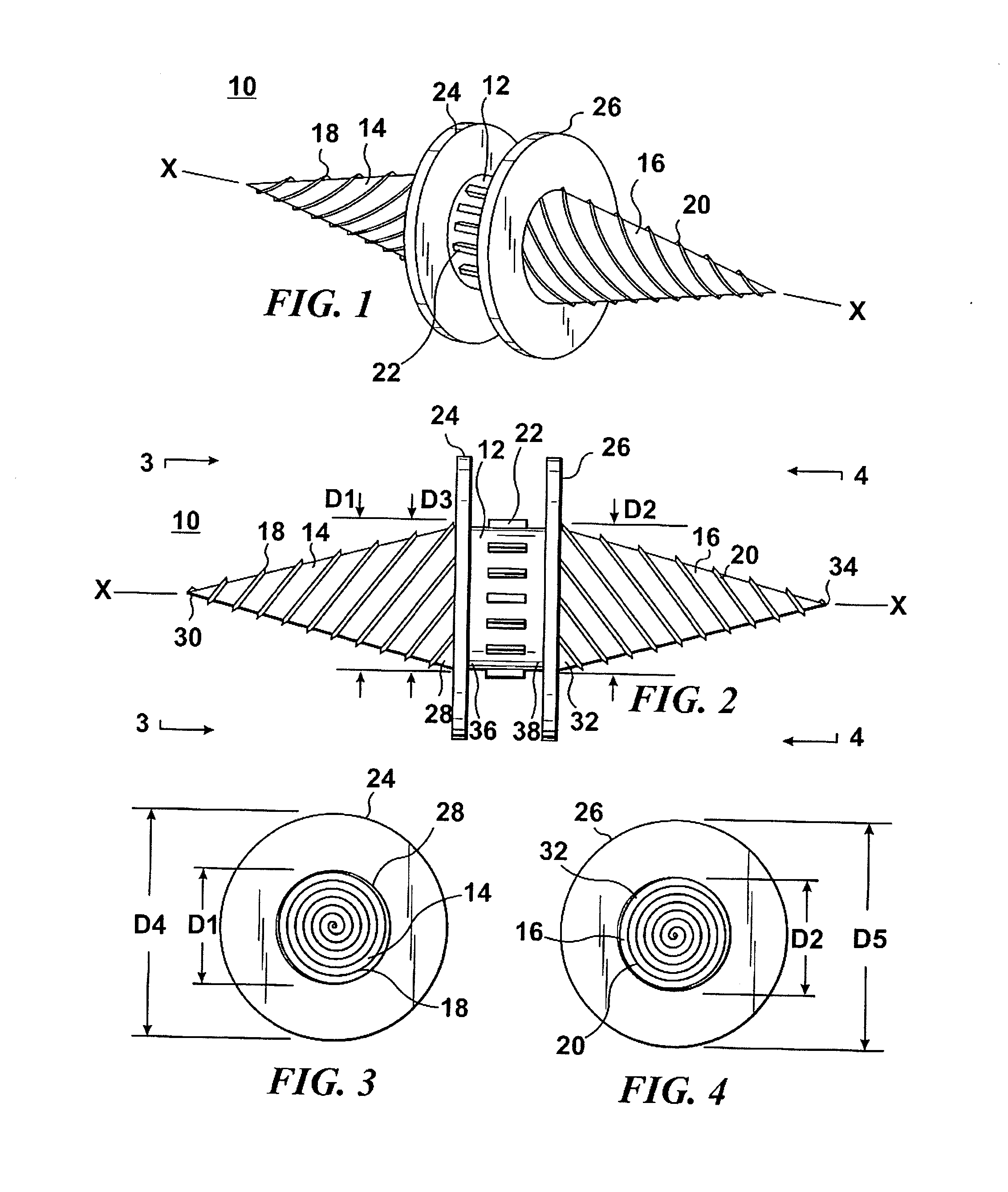 Double threaded tissue tack