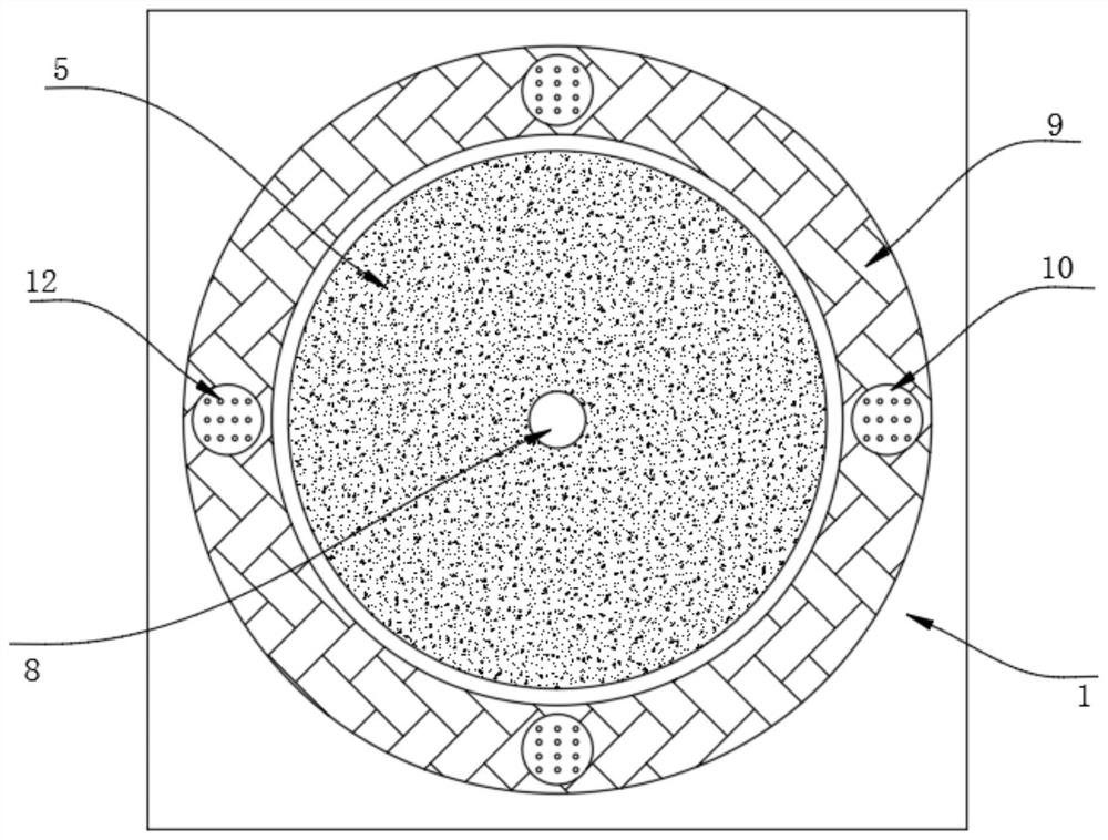 A garden drainage system for a sponge city