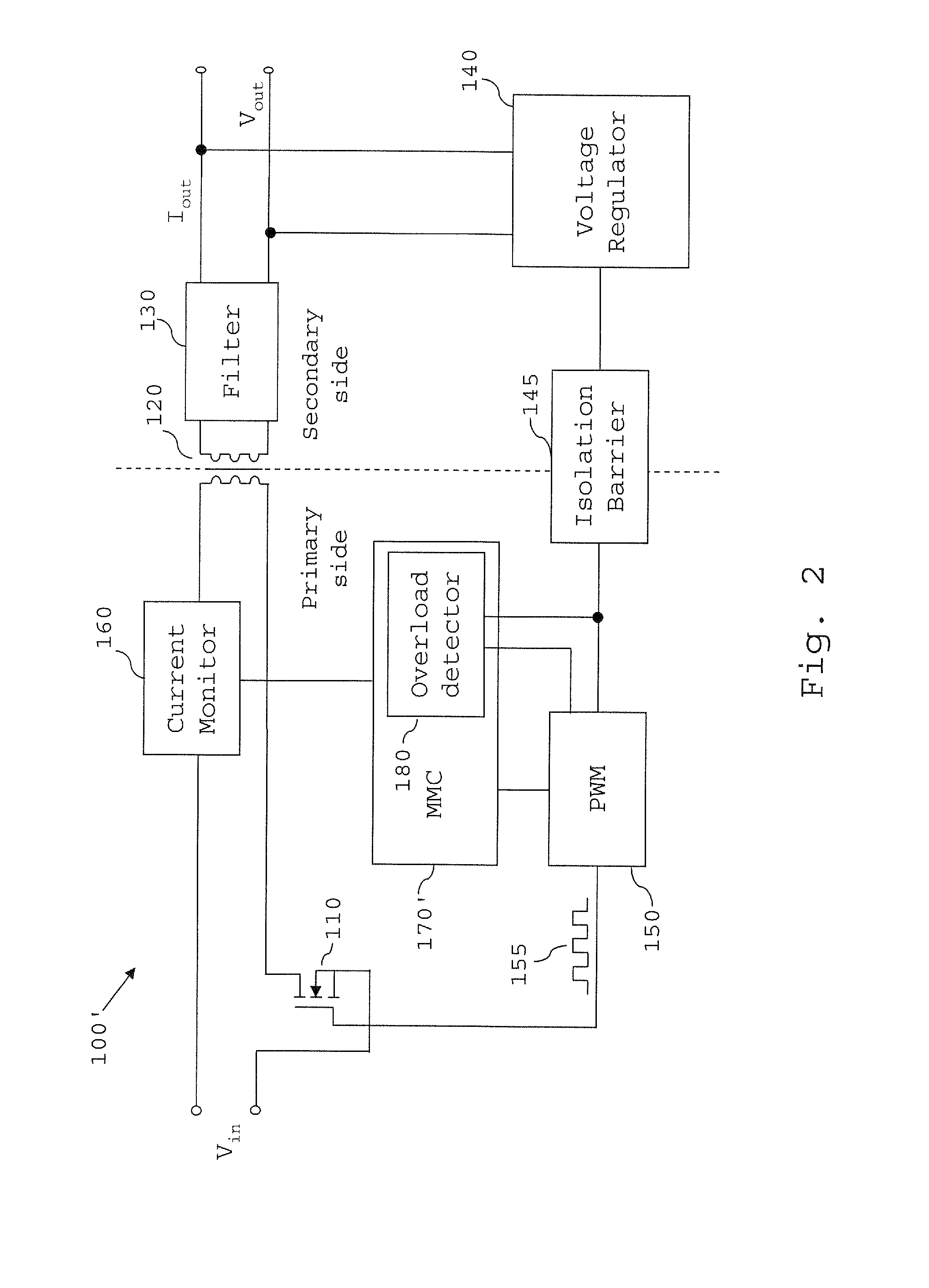 Overload detection in a switched mode power supply