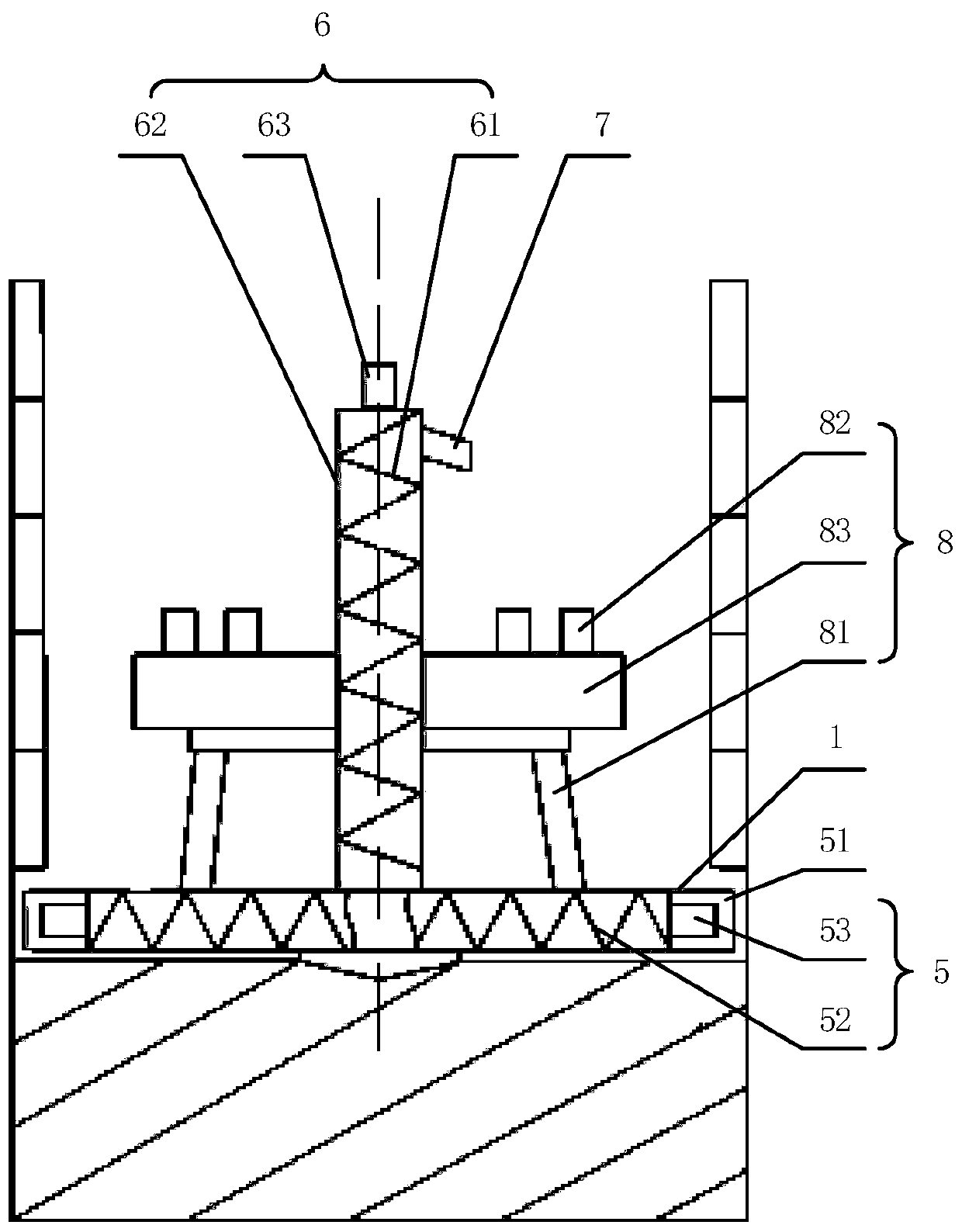 Muck discharging device of full-face tunnel boring machine for vertical shaft