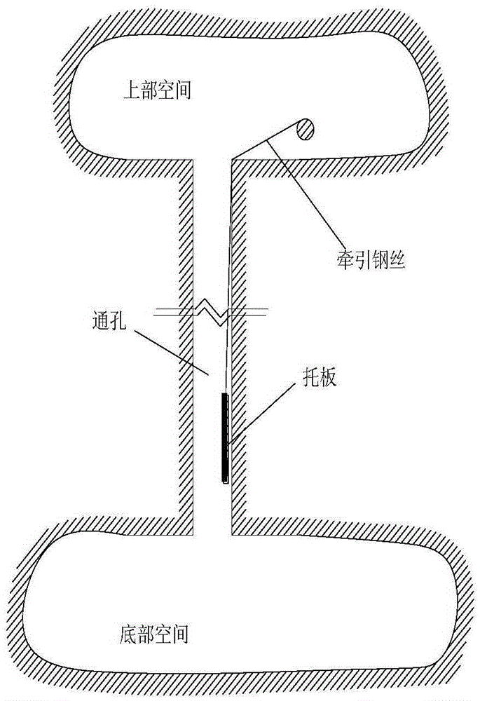 Method for sealing and plugging hole bottom of vertical deep hole through hole