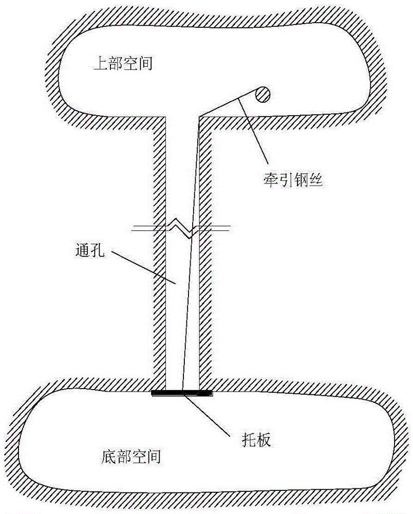 Method for sealing and plugging hole bottom of vertical deep hole through hole