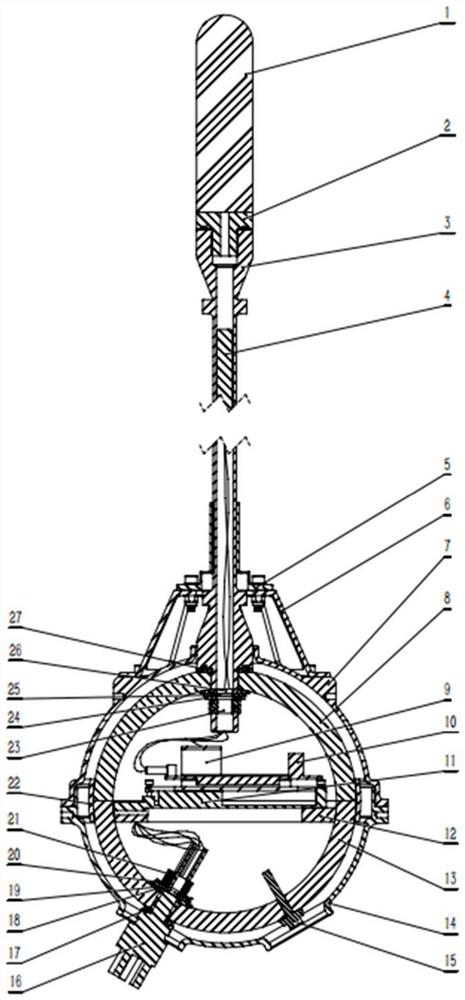 Full-sea-depth, modularized and multi-mode communication positioning device