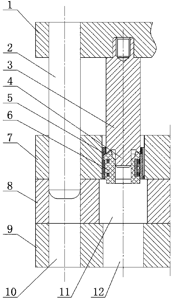 Plastic sleeve separation die of reverser