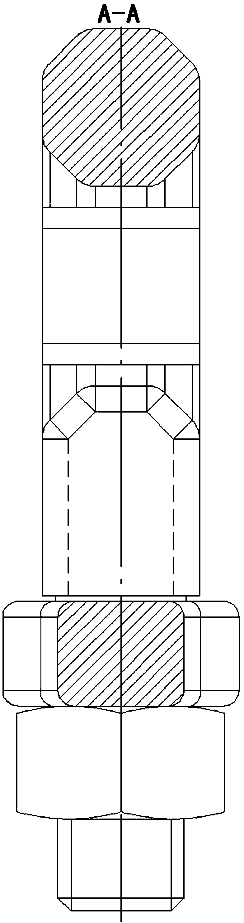 Medical drug material conveying omega-shaped spectacle plate and bolt closed transmission system