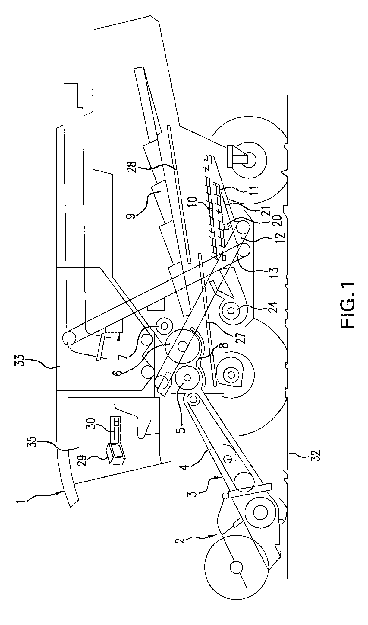 Method for monitoring the quality of crop material