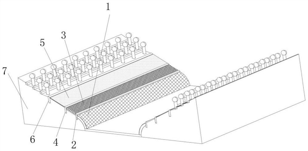 Biofiltration revetment for riverway ecological restoration and construction method thereof