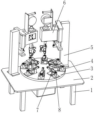 Welding device for automobile swing arm welding assembly and swing arm welding forming method of welding device