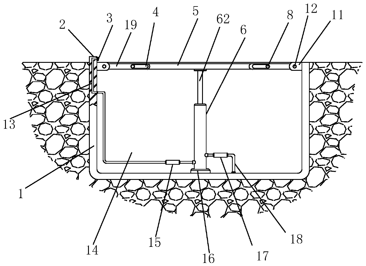 Tunnel road safety structure based on drainage system