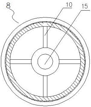 Vertical type gas filtering and purifying device