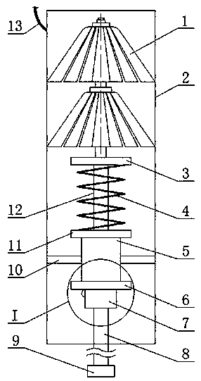 Cleaning device for cleaning inner wall of vertical oil tube