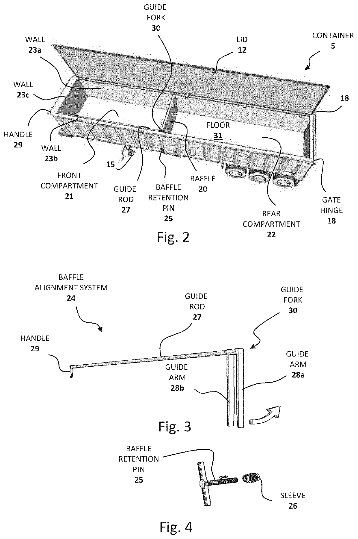 Hinged Baffle Transport Trailer Container