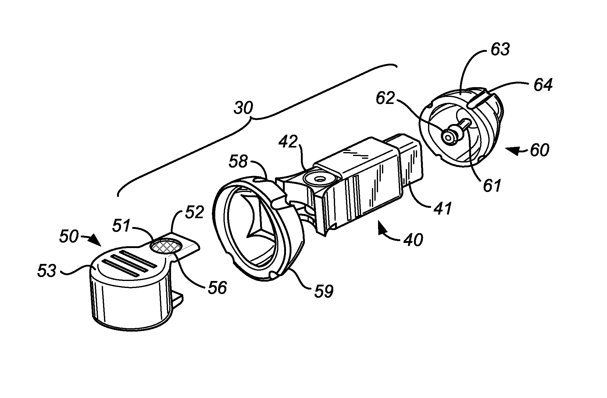 Canal hearing device with disposable battery module