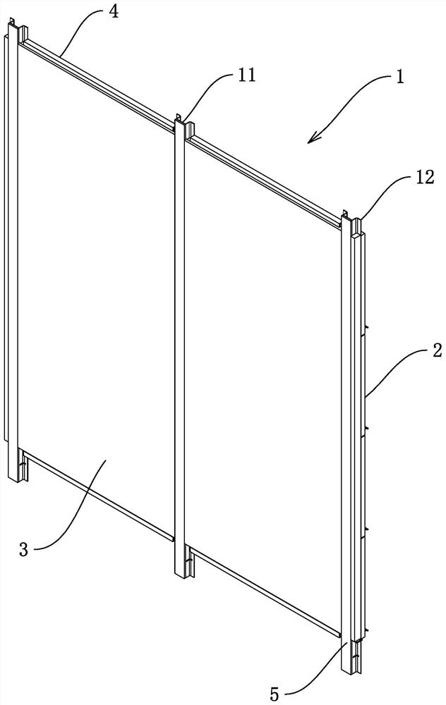 Wall surface dry construction structure and construction method thereof