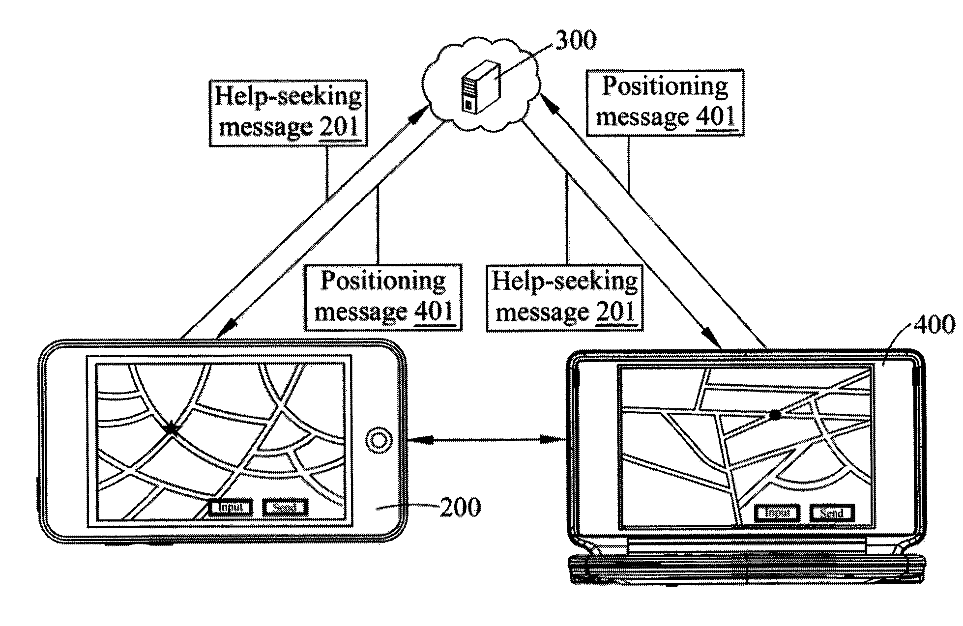 Emergency rescue system and help-seeking device and emergency rescue method