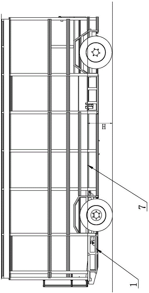 Lightweight chassis structure of low-floor electric coach