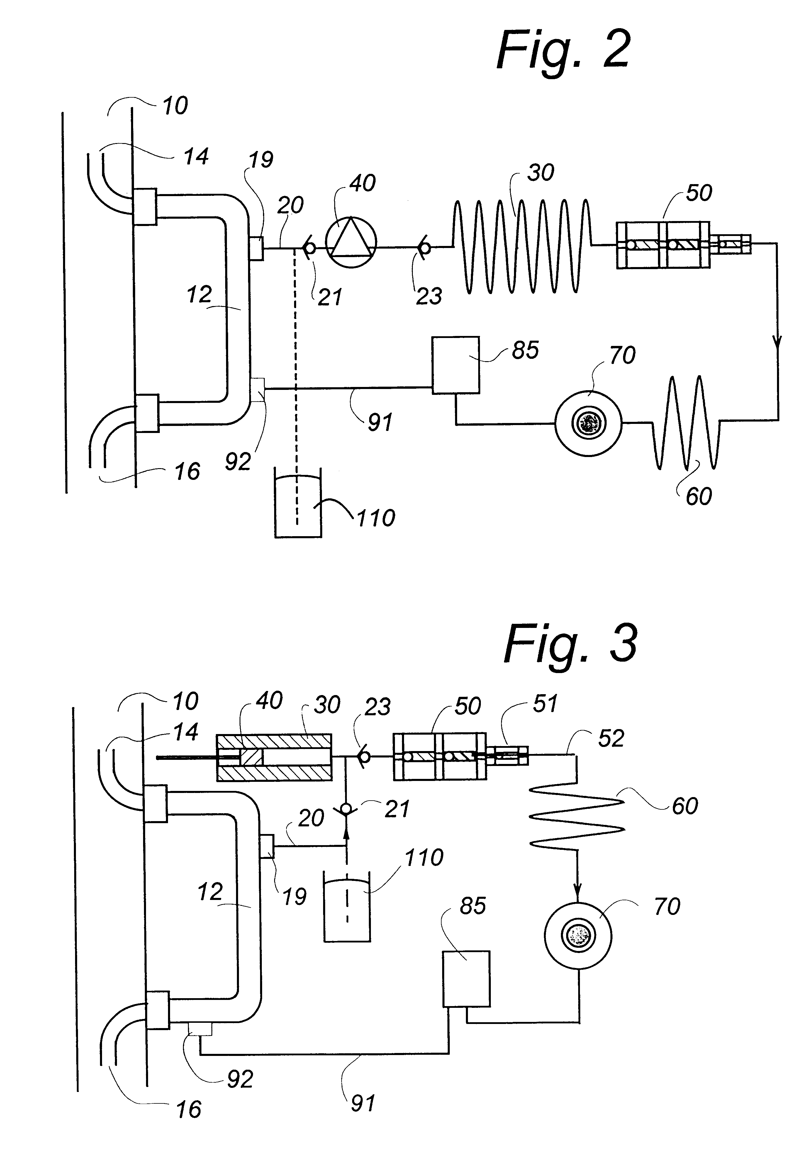 Method and flow system for spectrometry and a cuvette for the flow system