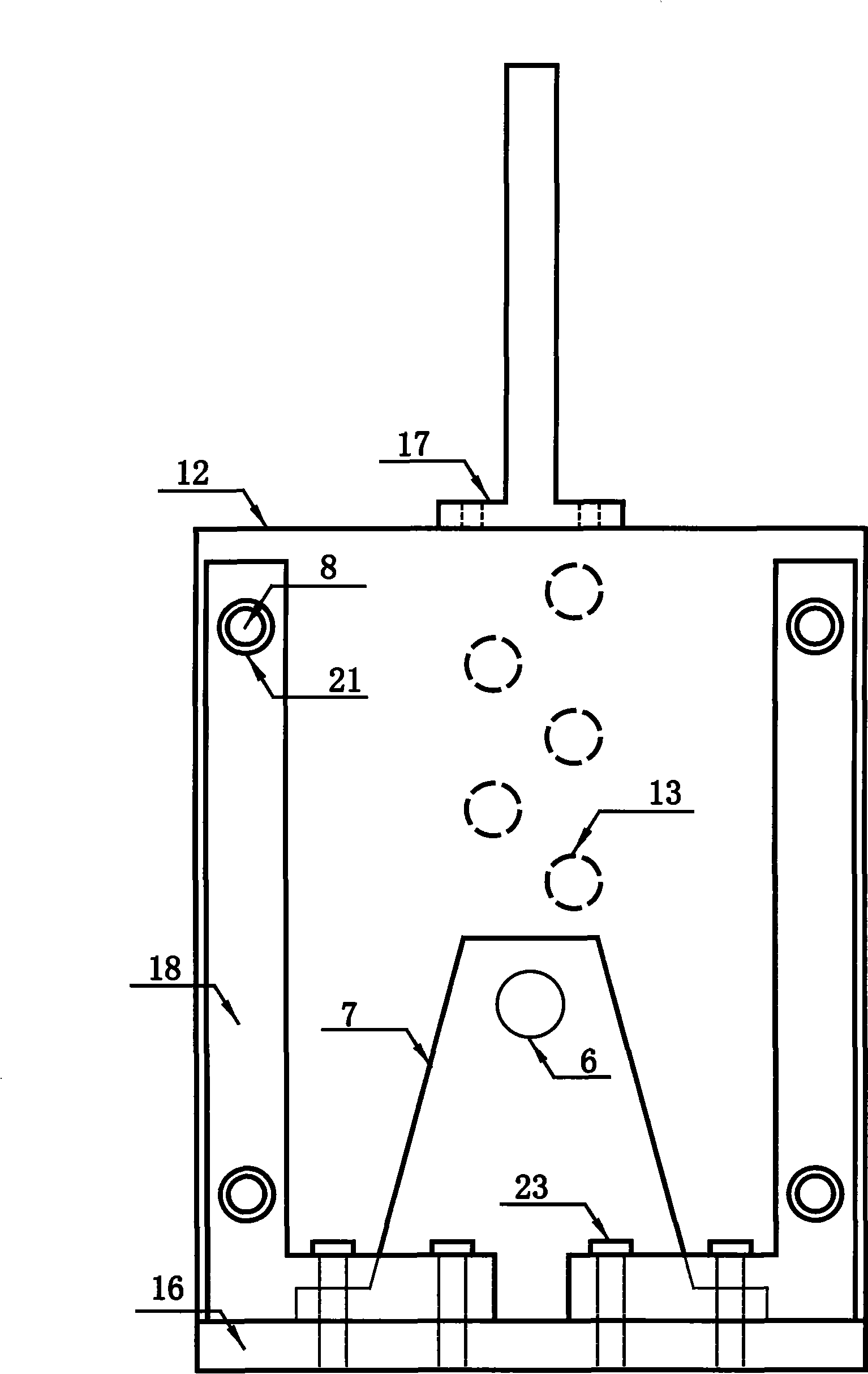 Centrifugal model retaining wall test device