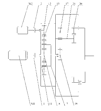 Dual-drive tunnel heading machine speed reducer