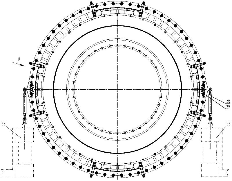 Adjustable guide vane system of gas turbine power turbine