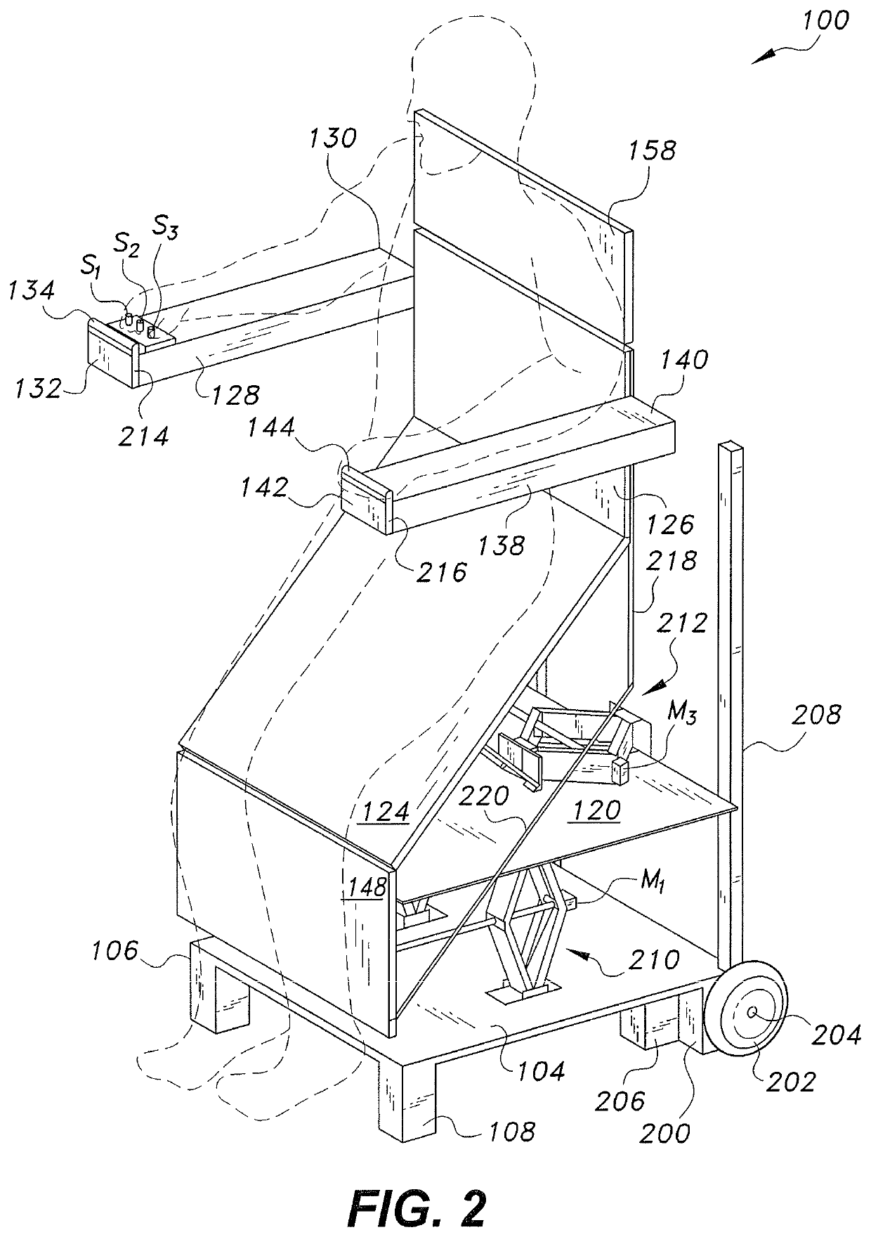 Sitting to standing lift chair