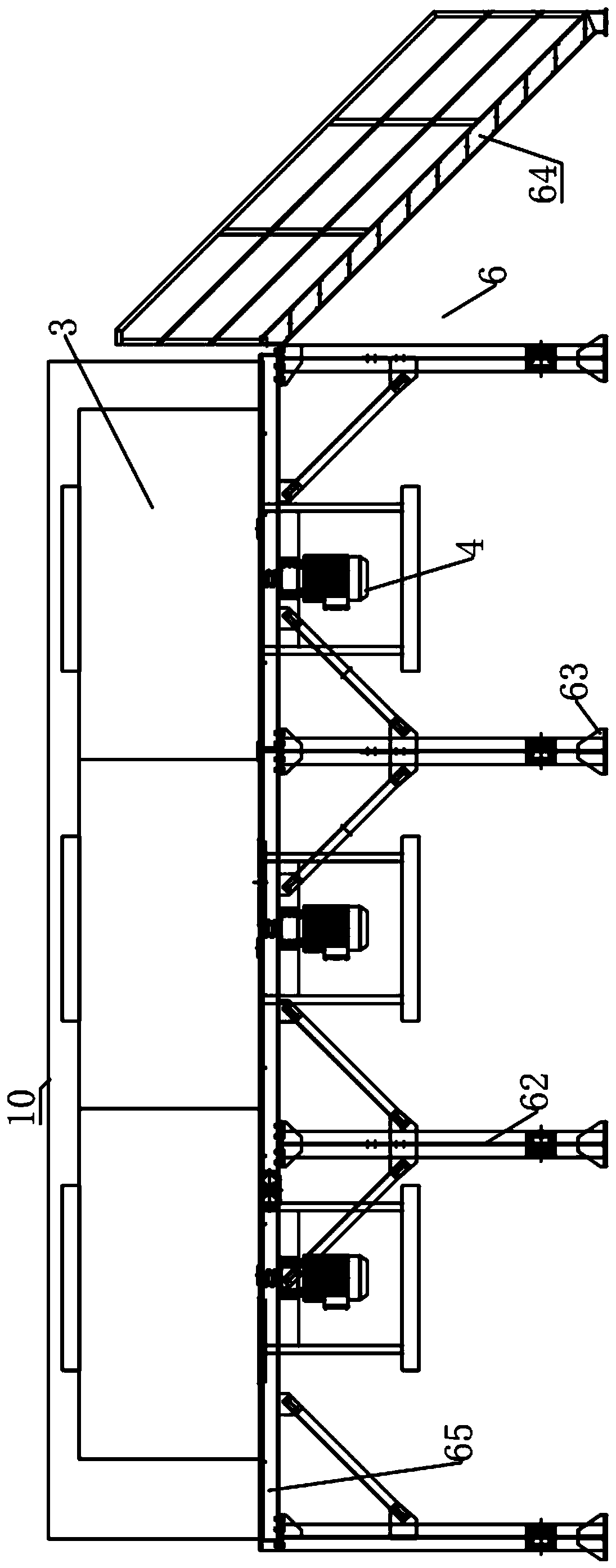 Marine simulator system with upper layer and lower layer