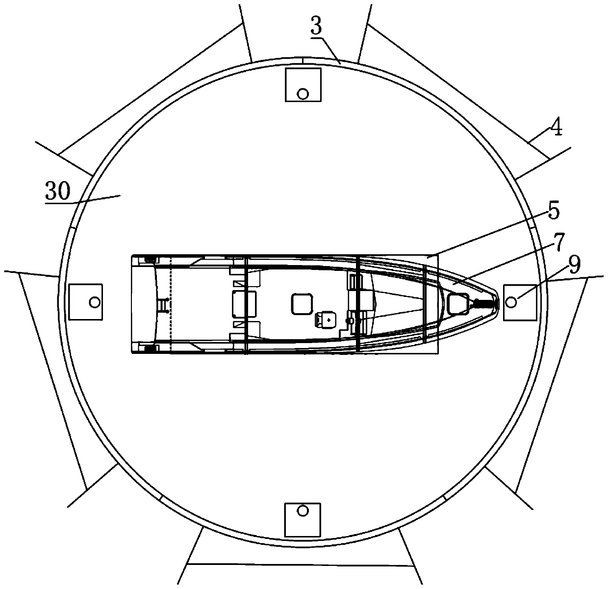 Marine simulator system with upper layer and lower layer