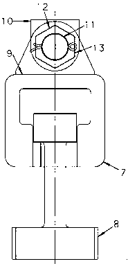 A special hanger for container ship hanging box test and container stacking test and its use method