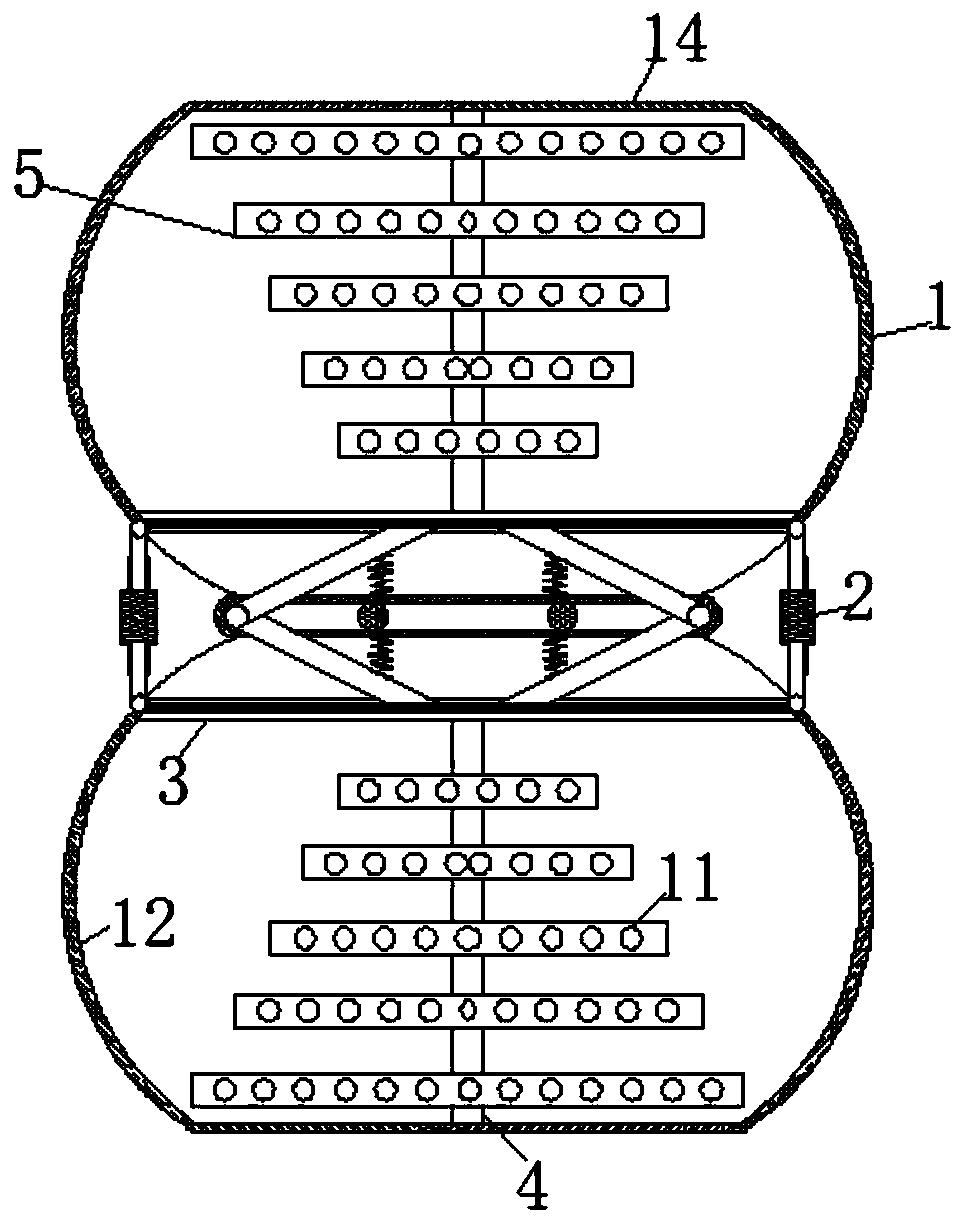 Rubber damper for train for reducing rubber deformation