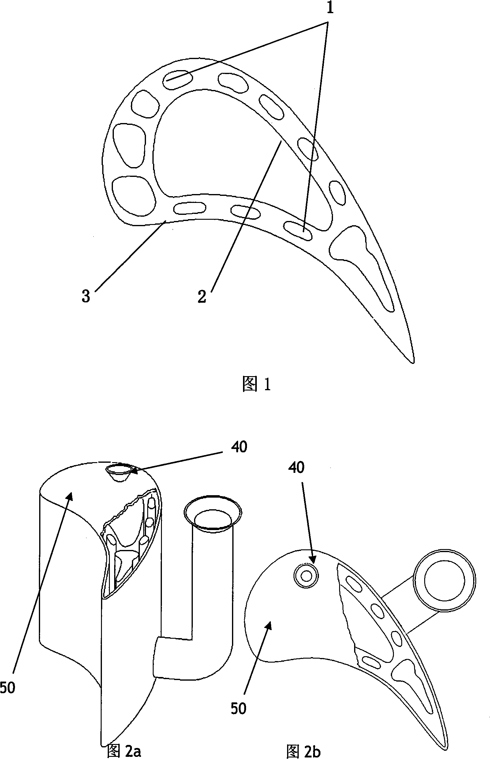 Direct light-curing fabrication method of hollow blade ceramic cast