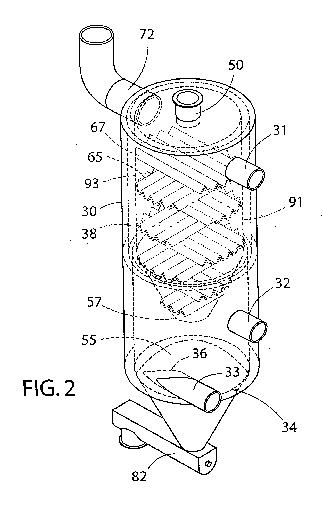 Device for upgrading solid organic materials