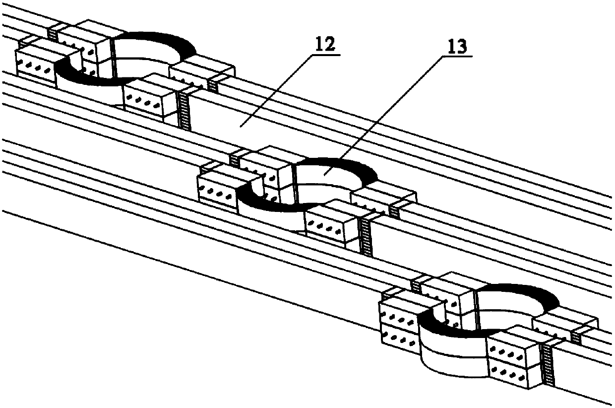 Aluminum electrolysis short-circuit bus dismounting mechanism