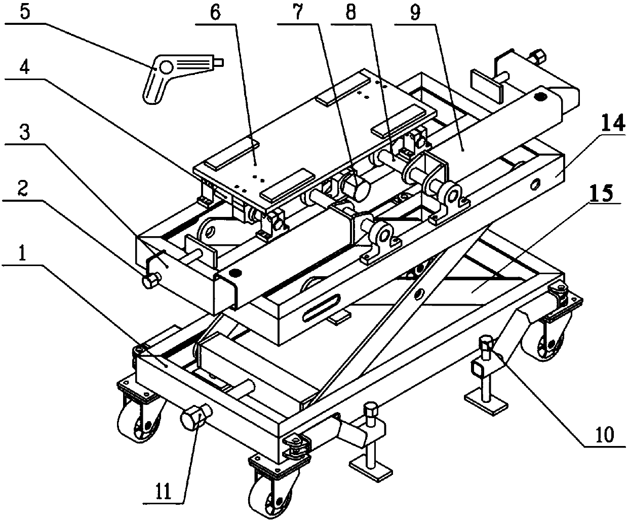 Aluminum electrolysis short-circuit bus dismounting mechanism