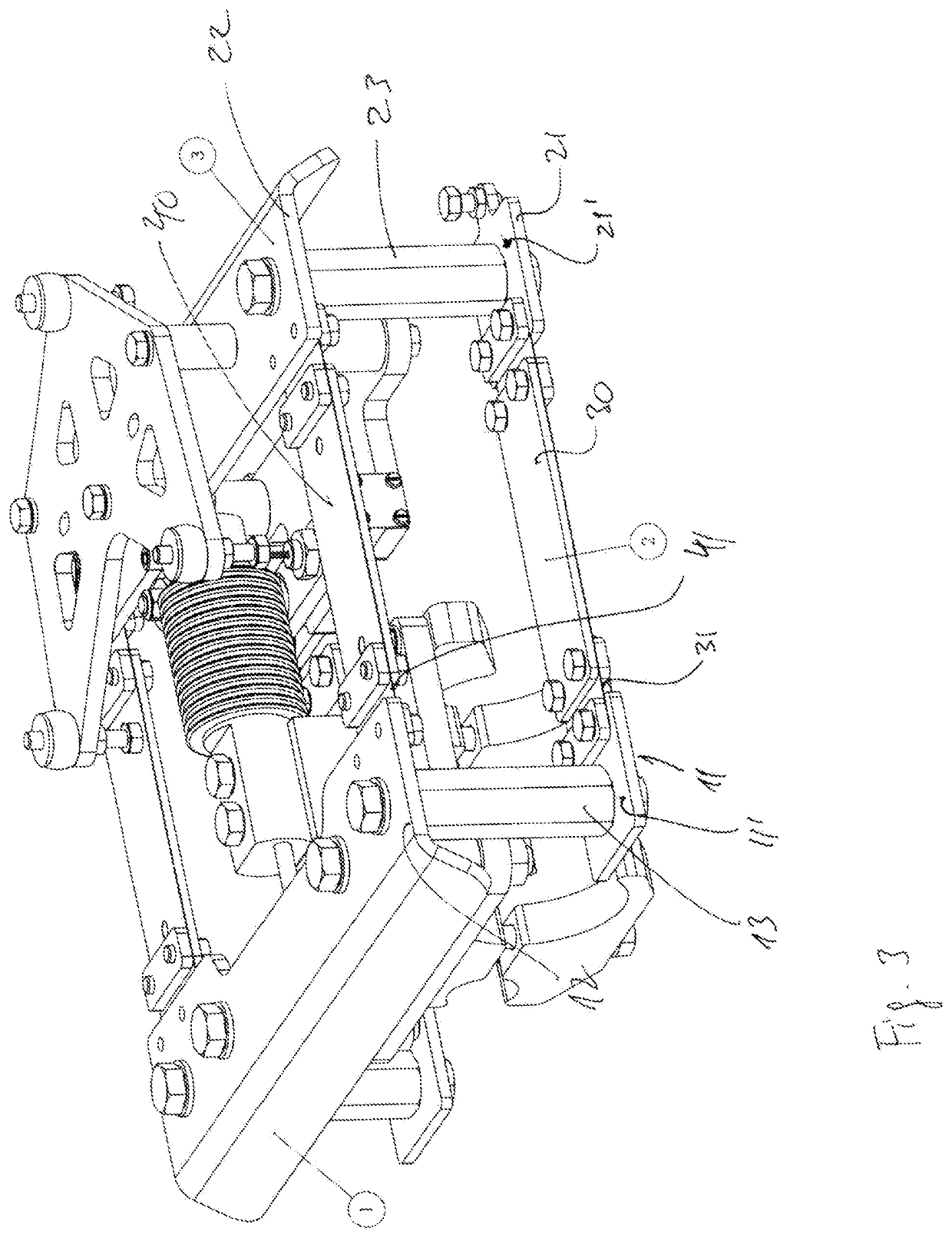 Suspension for a weighing cell