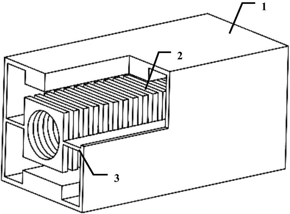 Rectangular slow wave line used for traveling wave tube