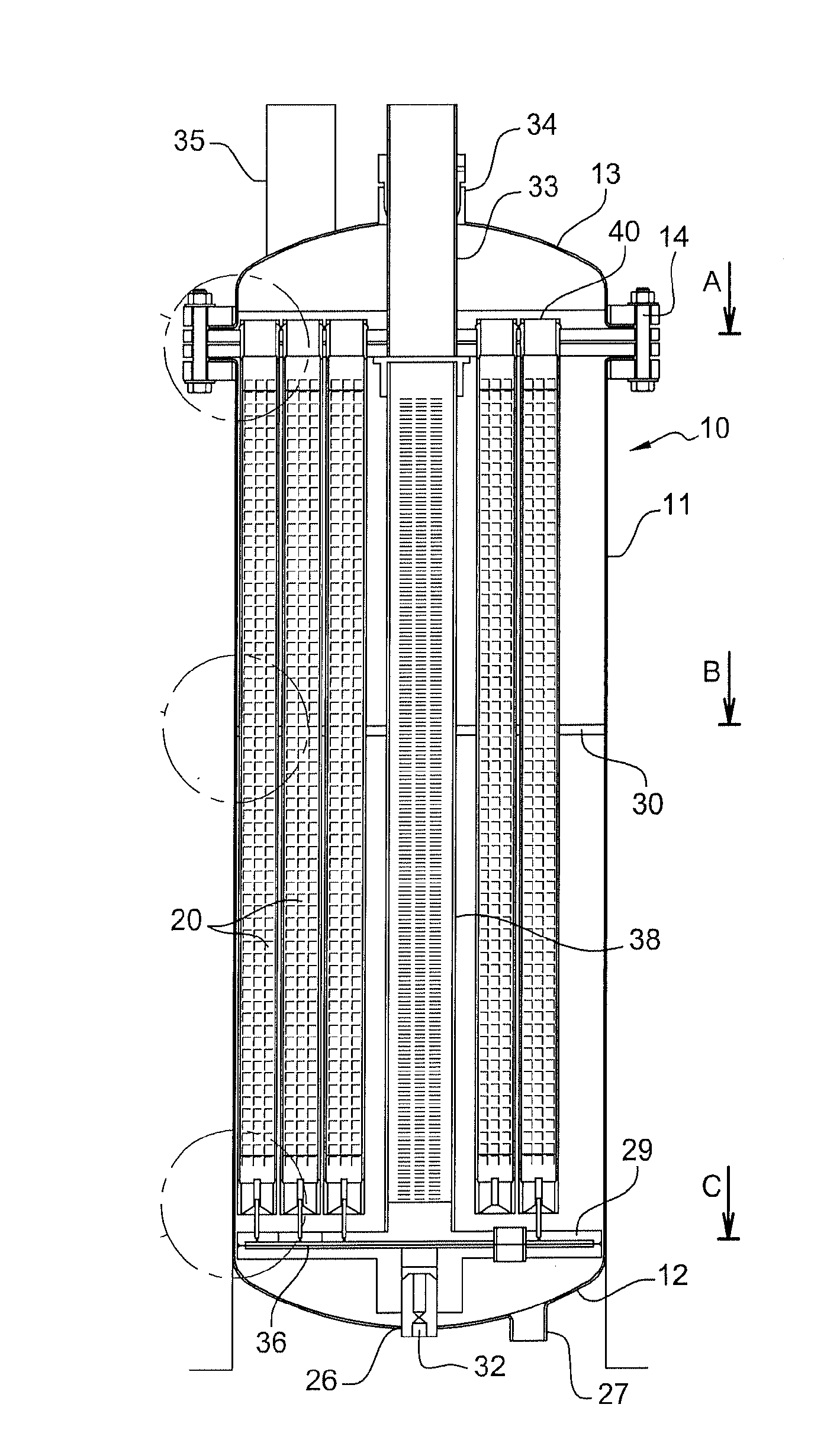 Water filtration module and method for the manufacture and use thereof