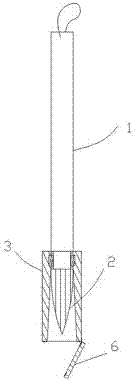 Writing brush provided with cap and capable of preventing brush head from being damaged