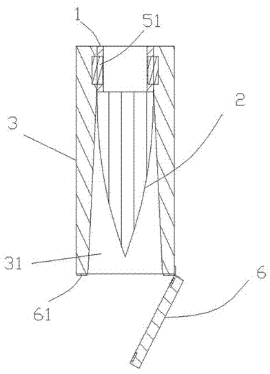 Writing brush provided with cap and capable of preventing brush head from being damaged