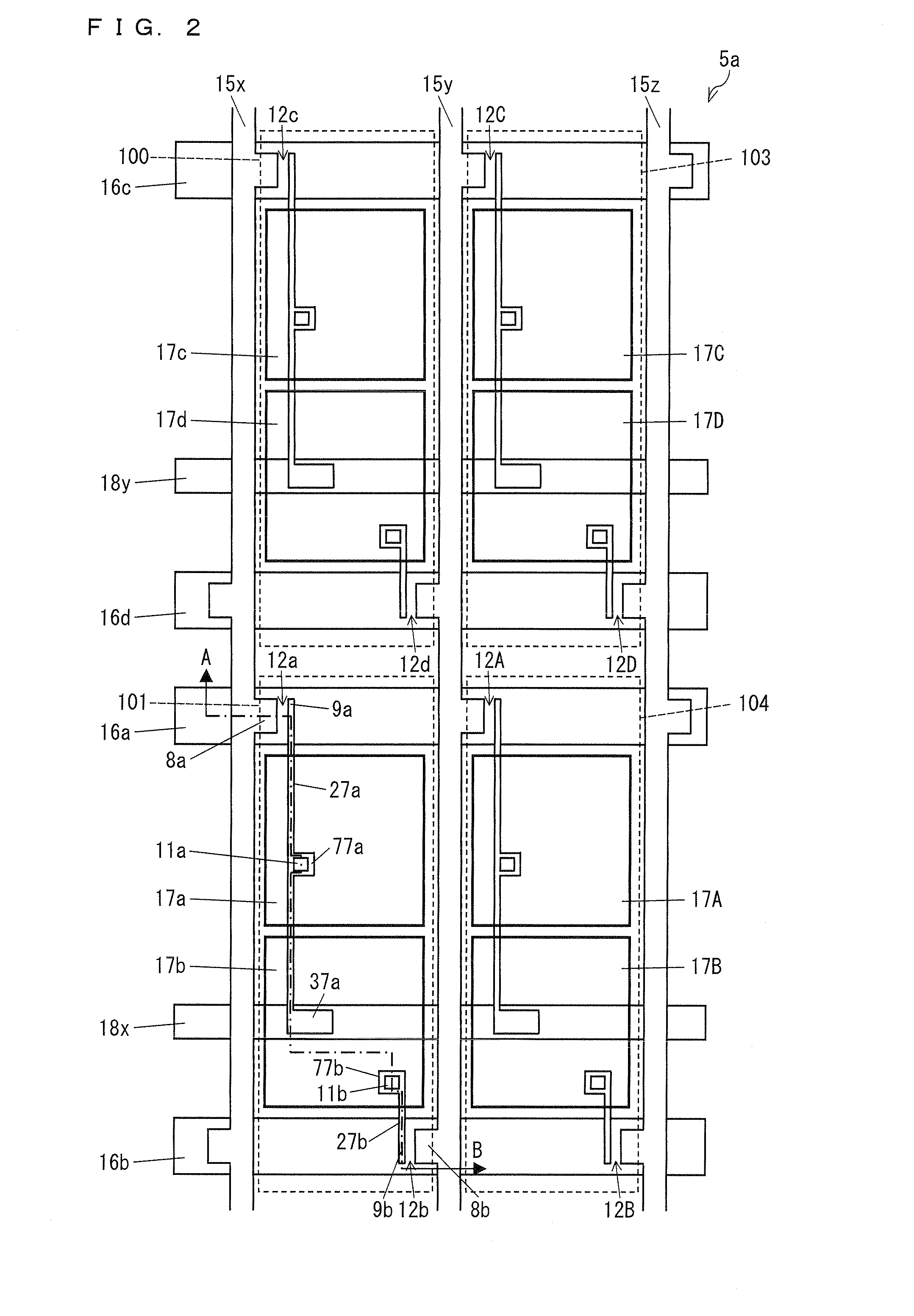 Active matrix substrate, liquid crystal panel, liquid crystal display device, liquid crystal display unit, and television receiver