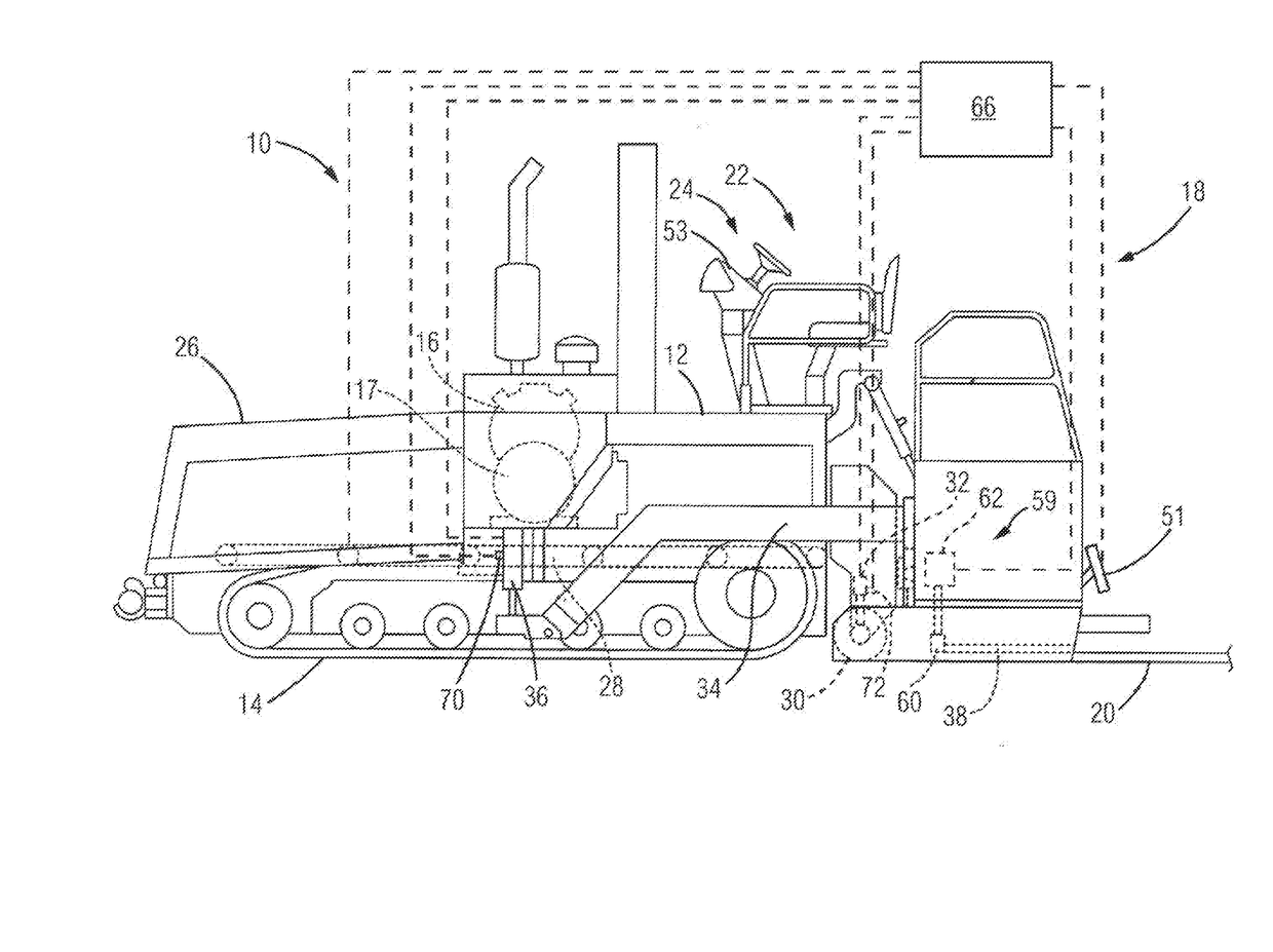 Paving machine for applying varying crown profiles