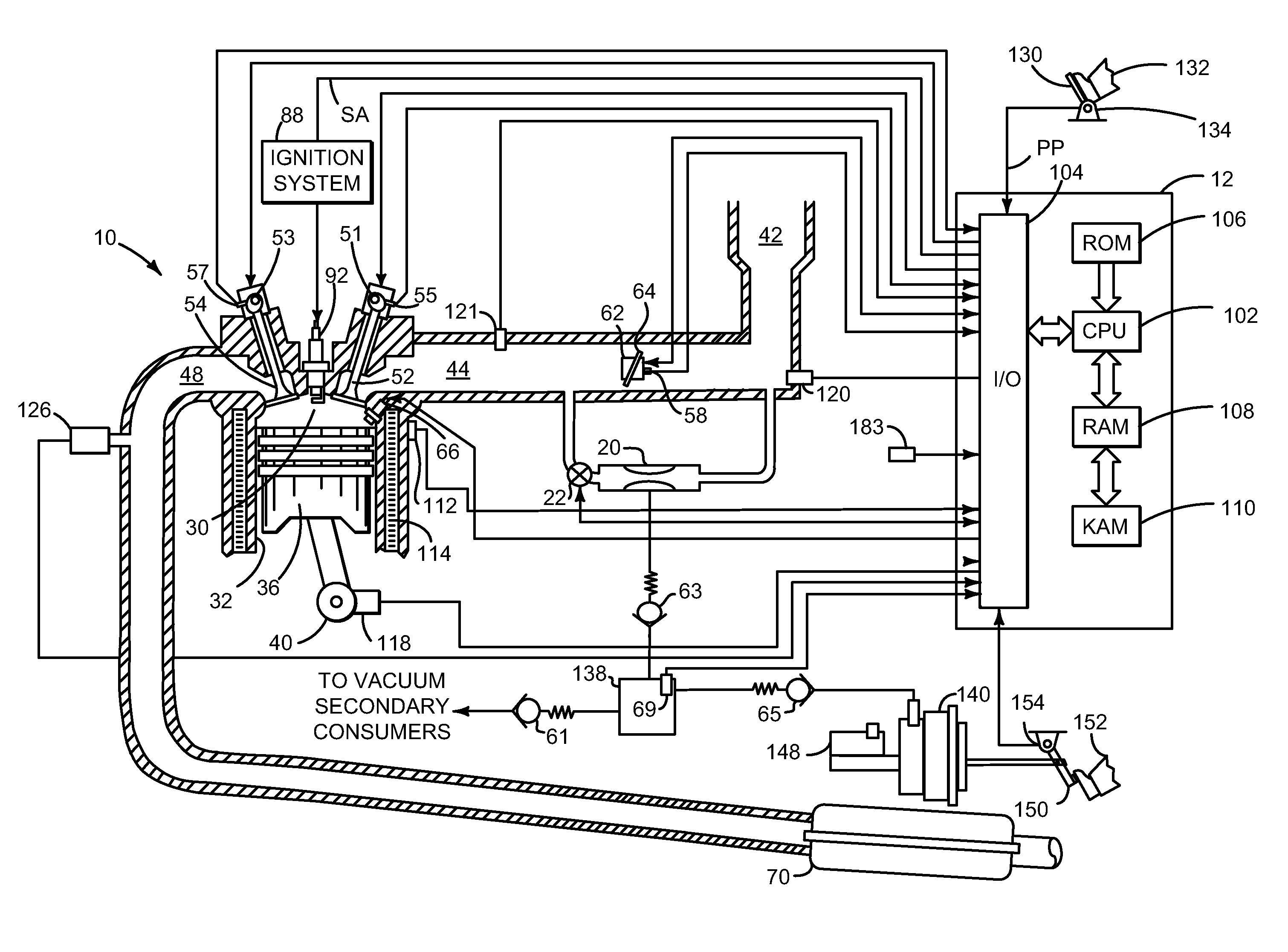 System and method for generating vacuum for a vehicle