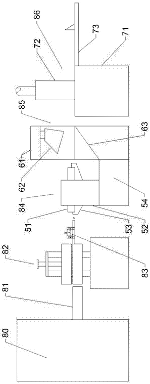 Plastic material forming, cooling and cutting system