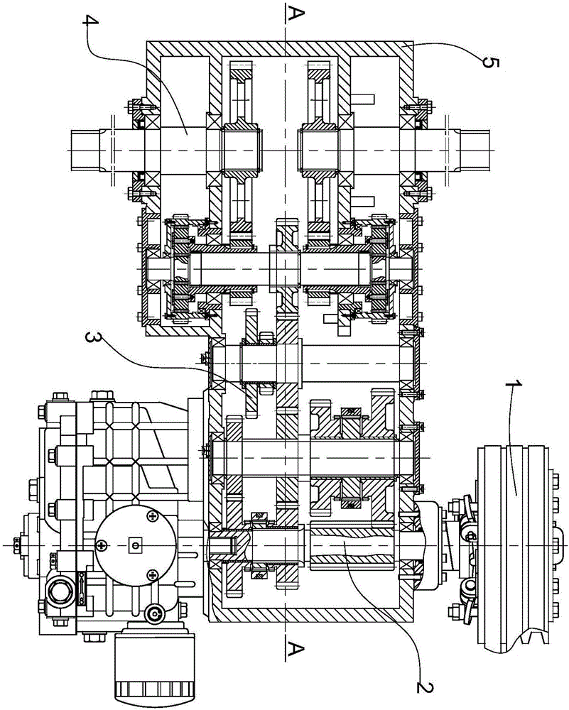 Variable speed device for crawler harvester