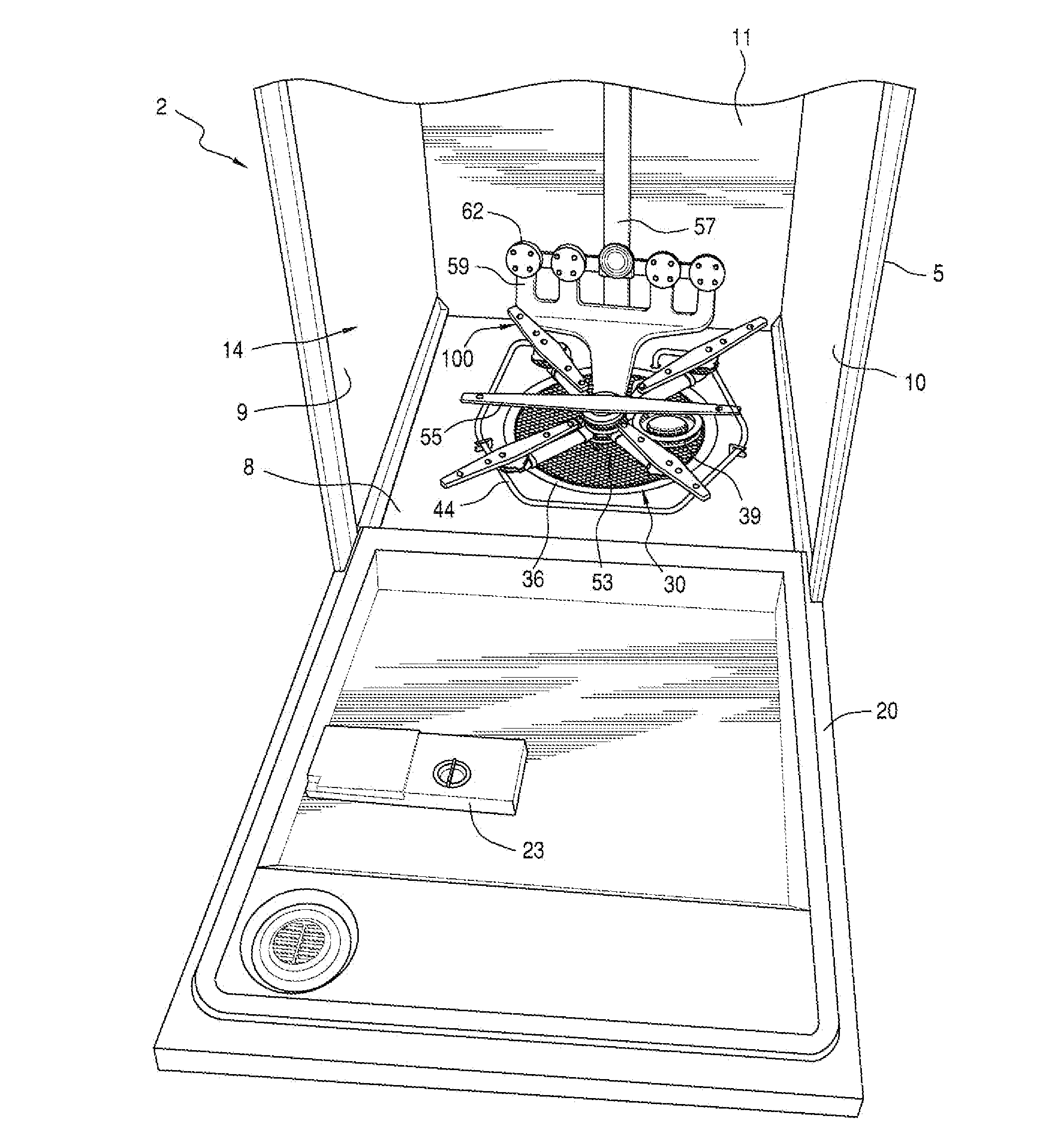 Sequencing spray arm assembly for a dishwasher