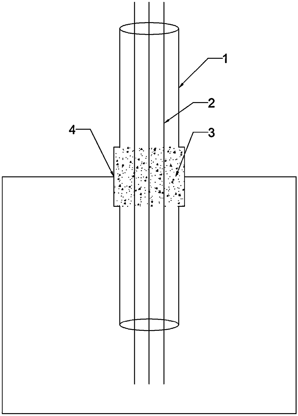 Cable bundle water blocking structure and mounting method thereof